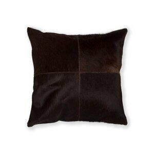 Natural Home Decor Torino Cowhide Pillow | 1-Piece | Chocolate | 18"x18"